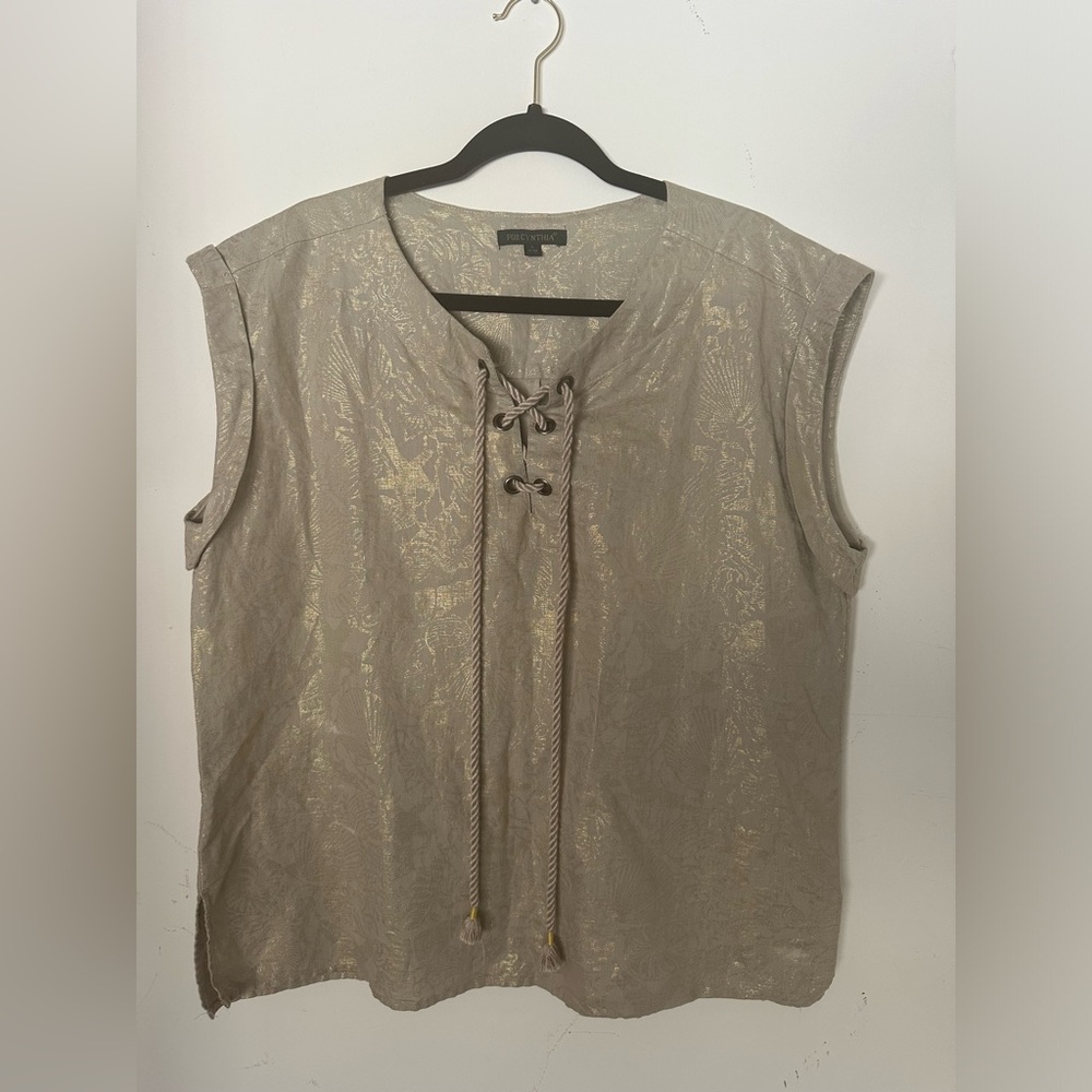 100% Linen For Cynthia Tank